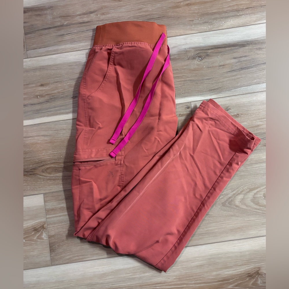 Rust Orange High Waisted Yola Skinny Scrub Pant